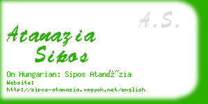 atanazia sipos business card